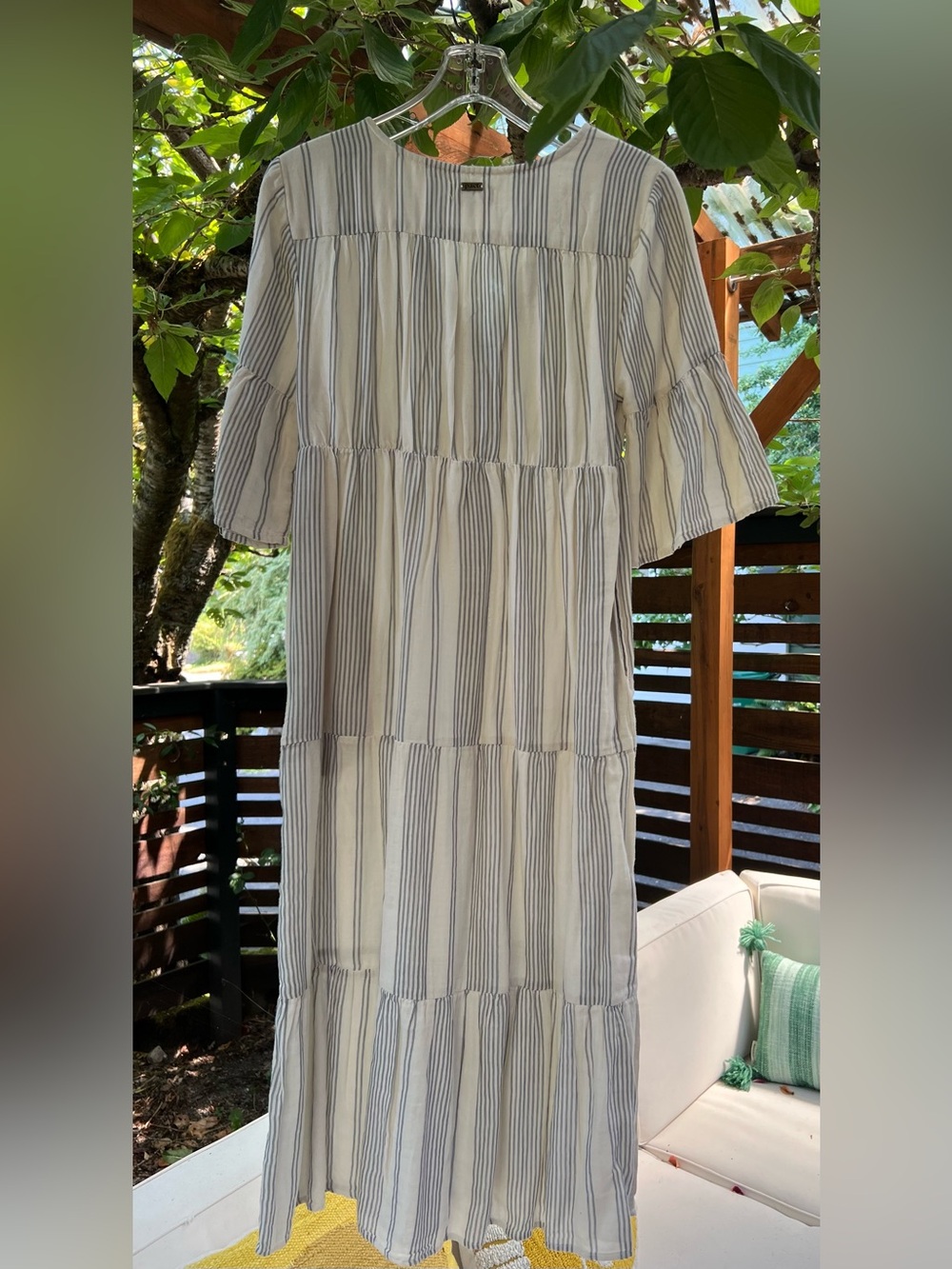 Pact Blue Stripe Midi Dress - Picture 2 of 2